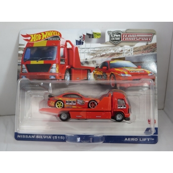 Hot Wheels 1:64 Team Transport - Nissan Silvia S15 HKS on Aero Lift